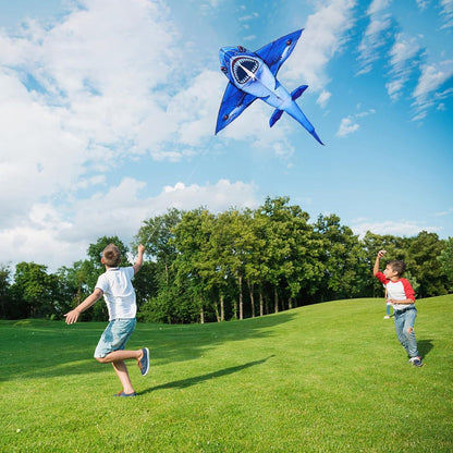Dreiköpfiger Hai Drachen für Kinder & Erwachsene, leicht zu fliegen