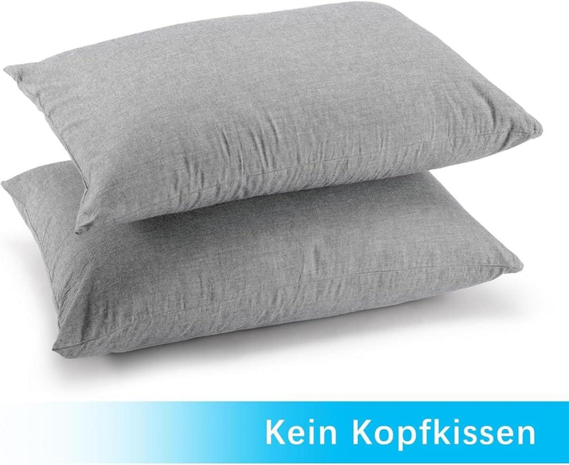 Kissenbezug 100% Baumwolle Grau 40x70 cm 2er Set