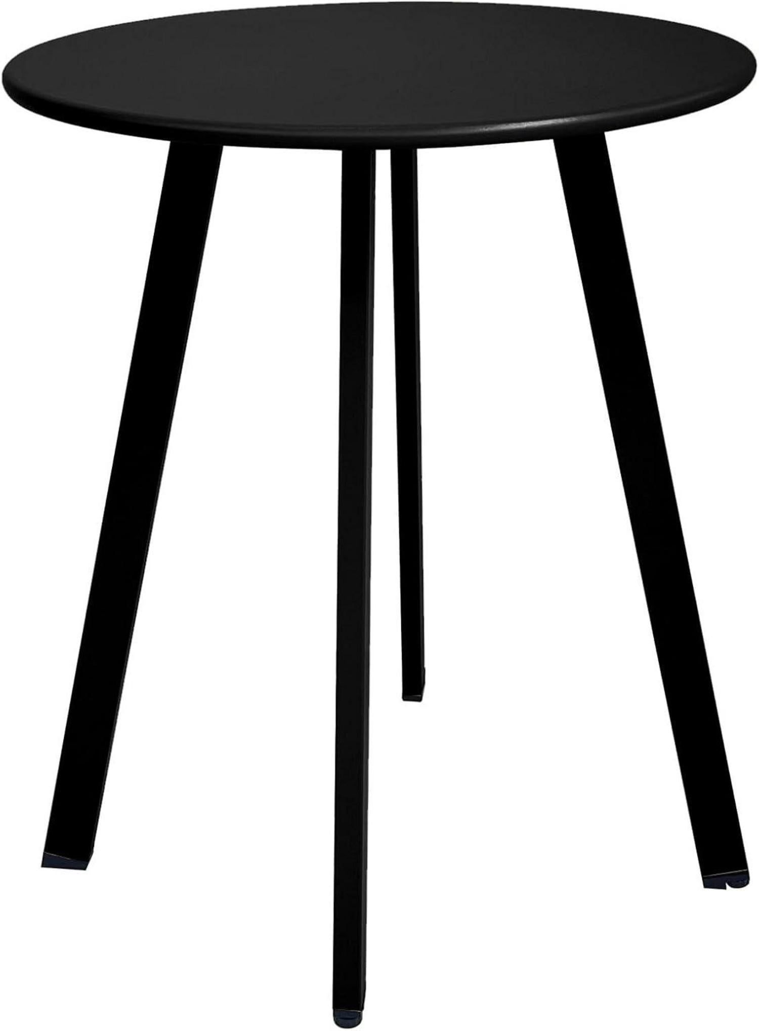 Beistelltisch Outdoor Indoor Metall Stahl Wetterfest Schwarz