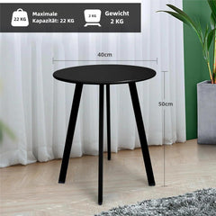 Beistelltisch Outdoor Indoor Metall Stahl Wetterfest Schwarz