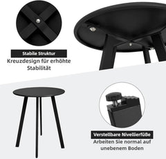 Fokebel Outdoor Beistelltisch Metall Stahl Wasserfest Garten Schwarz