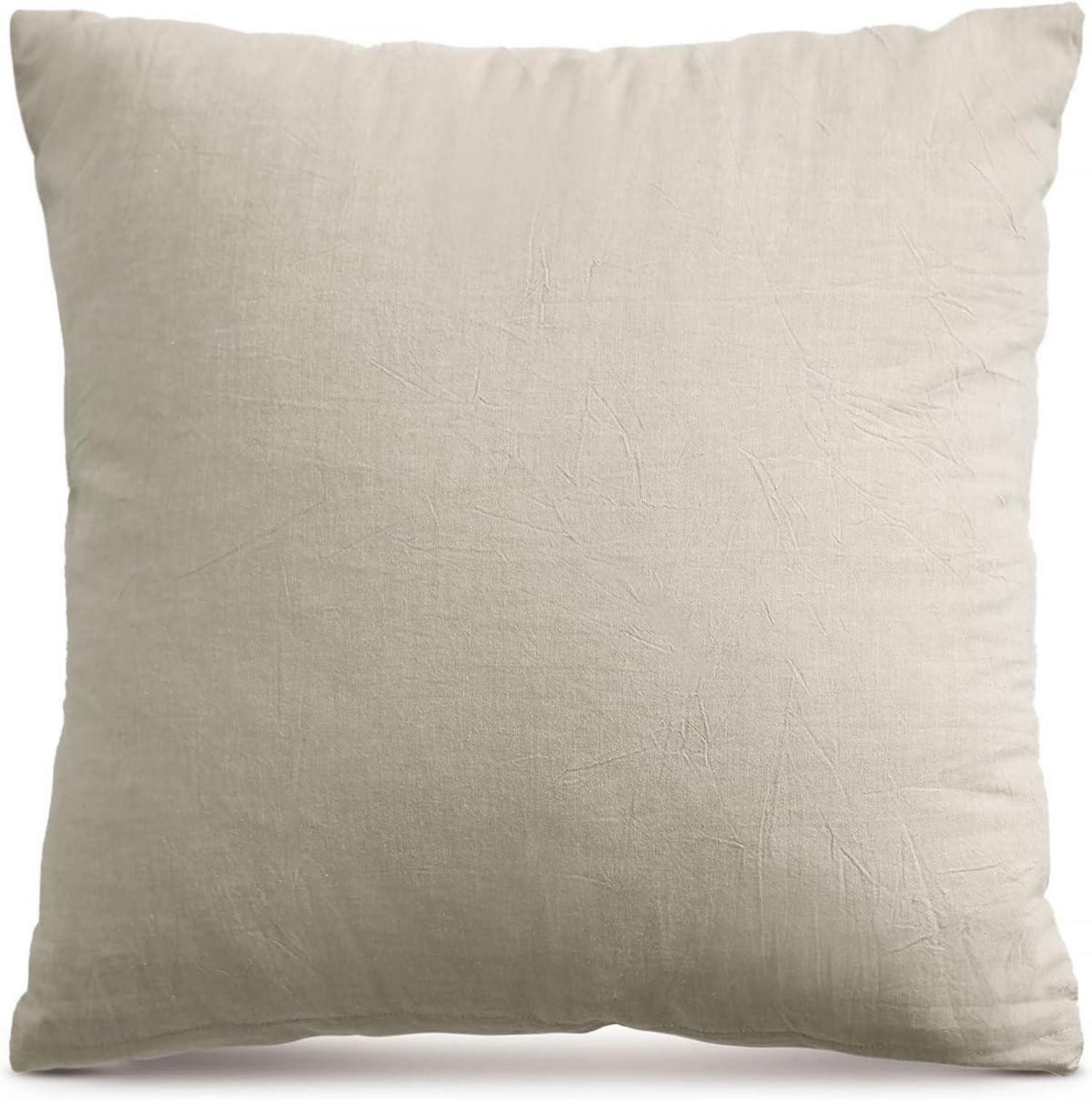 Kissenbezug 60x60 cm 2er Set 100% Baumwolle Reißverschluss Oeko-TEX