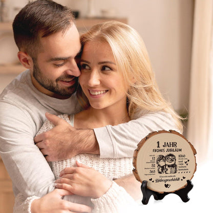 Holzplakette 1. Hochzeitstag Geschenk Liebe Paare Holz Jahrestag