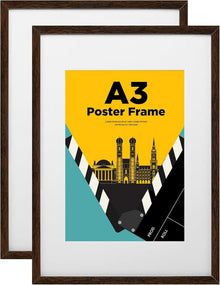 Bilderrahmen A3 2er-Set Holzrahmen Acrylglas MDF-Rahmen@endforeach