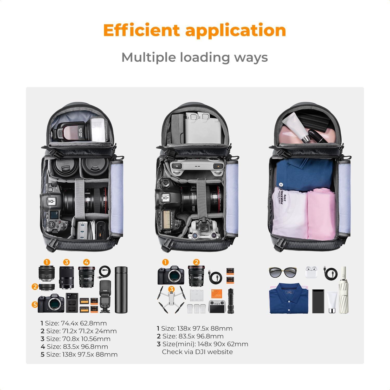 Kameratasche Schulter DSLR Crossbody Fall Fotografie Grau
