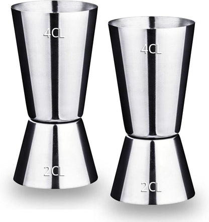 Cocktail Messbecher Set 2er Pack 2cl 4cl Dual Spirit Measure Cup