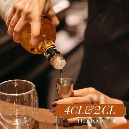 Cocktail Messbecher Set 2er Pack 2cl 4cl Edelstahl