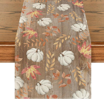 Tischläufer Herbst Kürbisse Deko Orange 40x180 cm