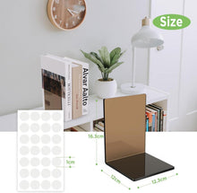 6er Set Acryl Buchstützen Braun Transparent Rutschfest