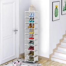 esonstyle 10 Ebenen Metall Schuhregal schmal Platz Sparende