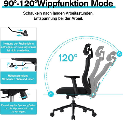 Ergonomischer Bürostuhl mit Verstellbarer