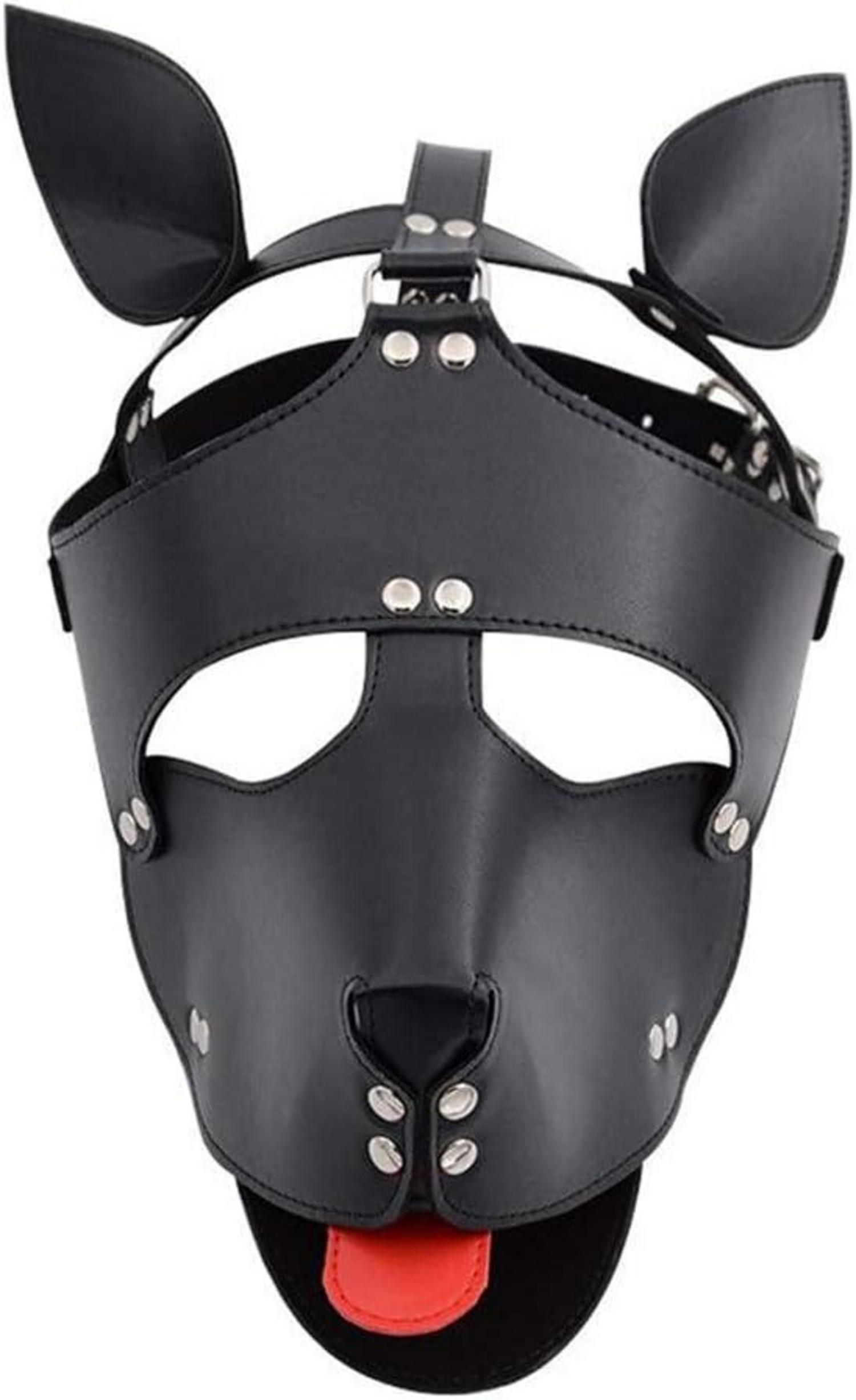 Sex Bondage Hund Ledermaske SM Kopfmaske BDSM Maske Schwarz