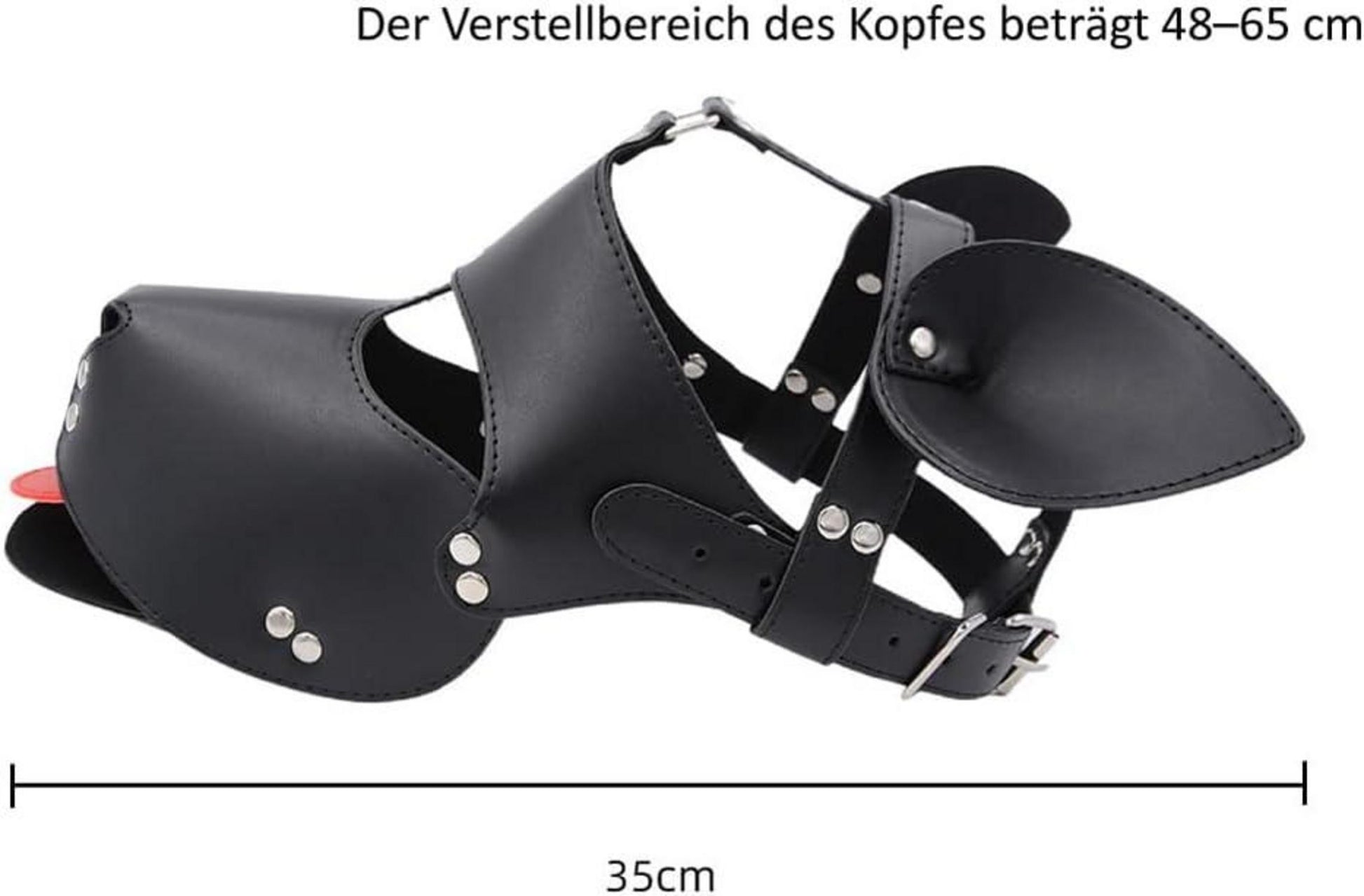 SM Hund Ledermaske Haubenmaske Bondage Restraint BDSM Maske Schwarz Sexspielzeug