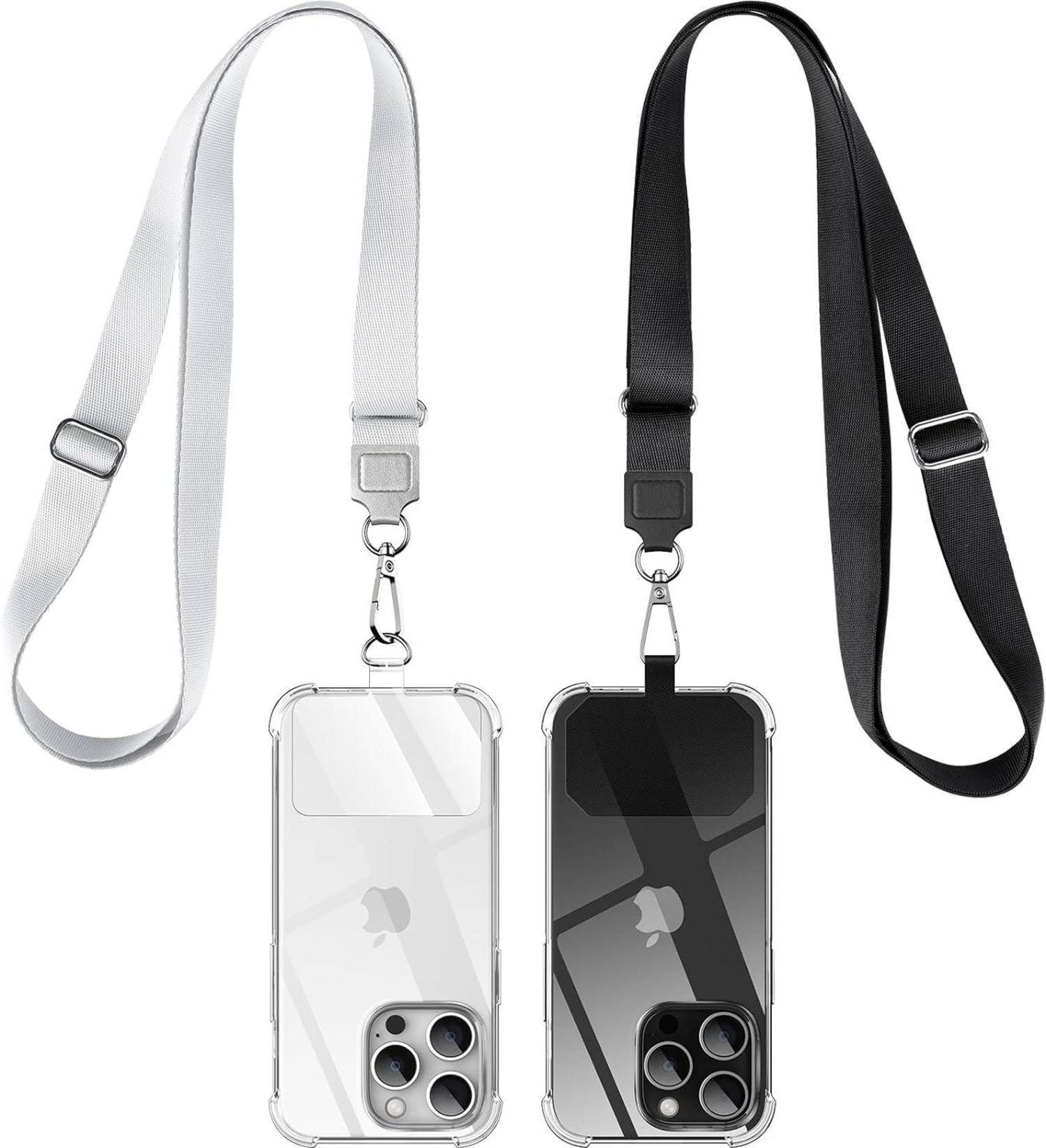 Handykette Universal 2 Stück Smartphone Schlüsselband Schwarz Grau