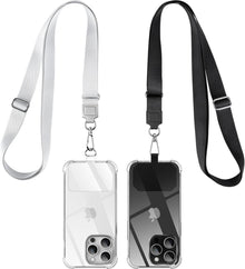 Handykette Universal 2 Stück Smartphone Schlüsselband Schwarz Grau