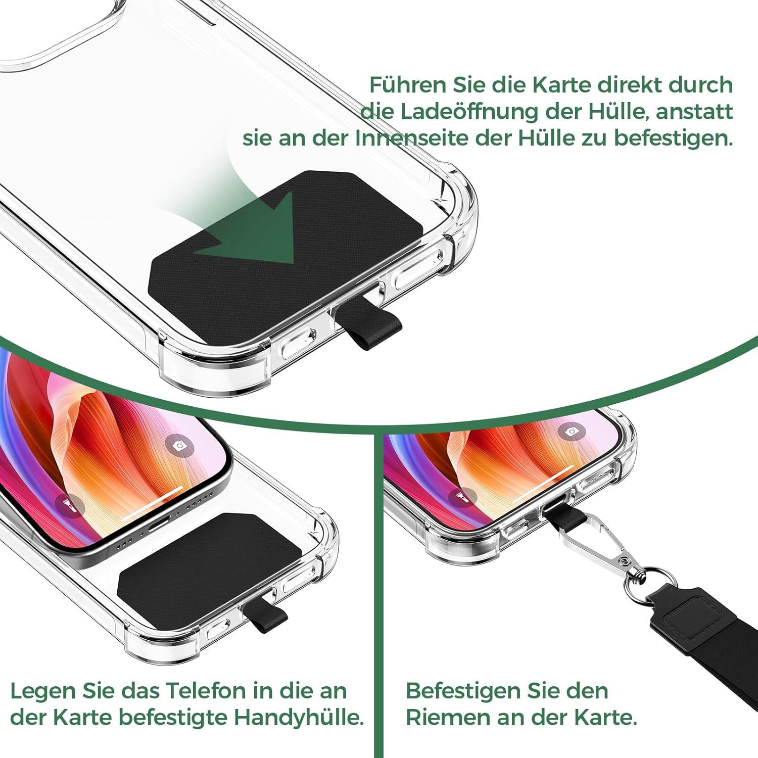 Caslord Handykette Universal 2 Stück Schwarz Grau