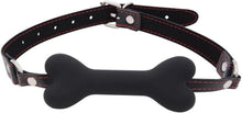 Silikon Mundknebel Schwarz Hundeknochen SM Ball Gag BDSM Erotik