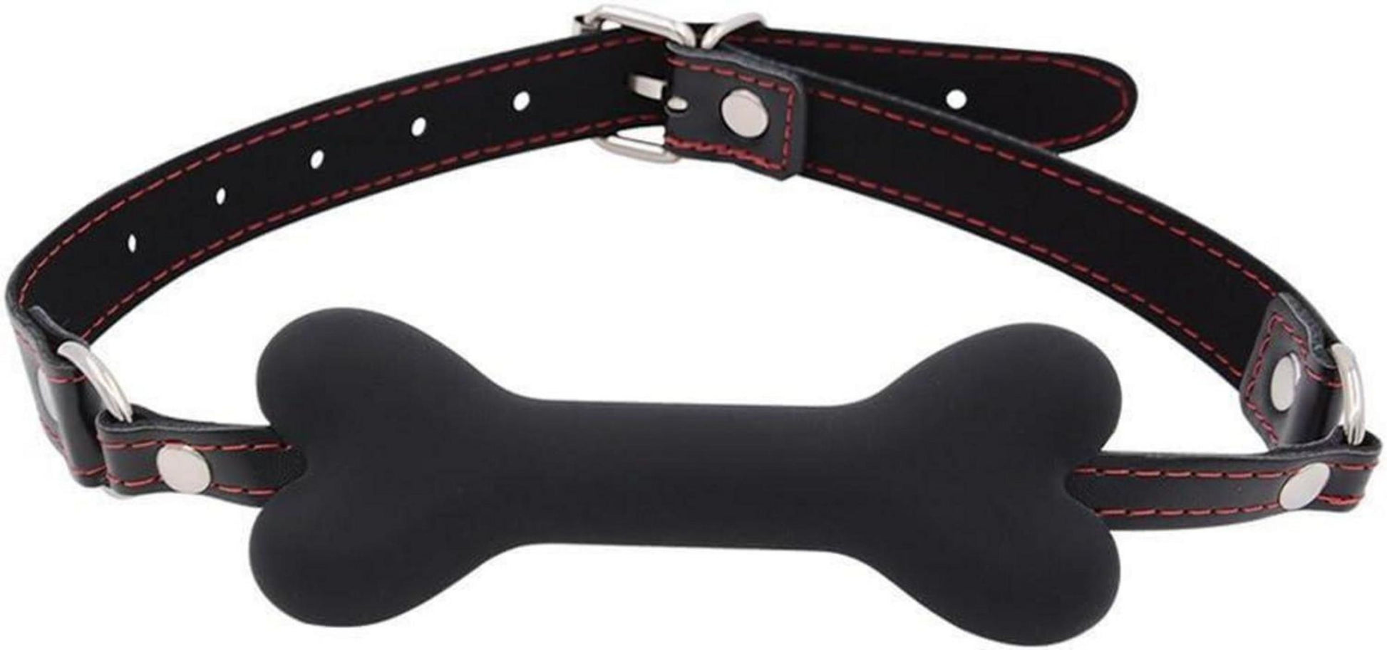 Silikon Mundknebel Schwarz Hundeknochen SM Ball Gag BDSM Erotik