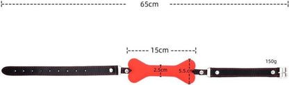 Silikon Hundeknochen Mundknebel SM Bondage Erotik BDSM Ball Gag