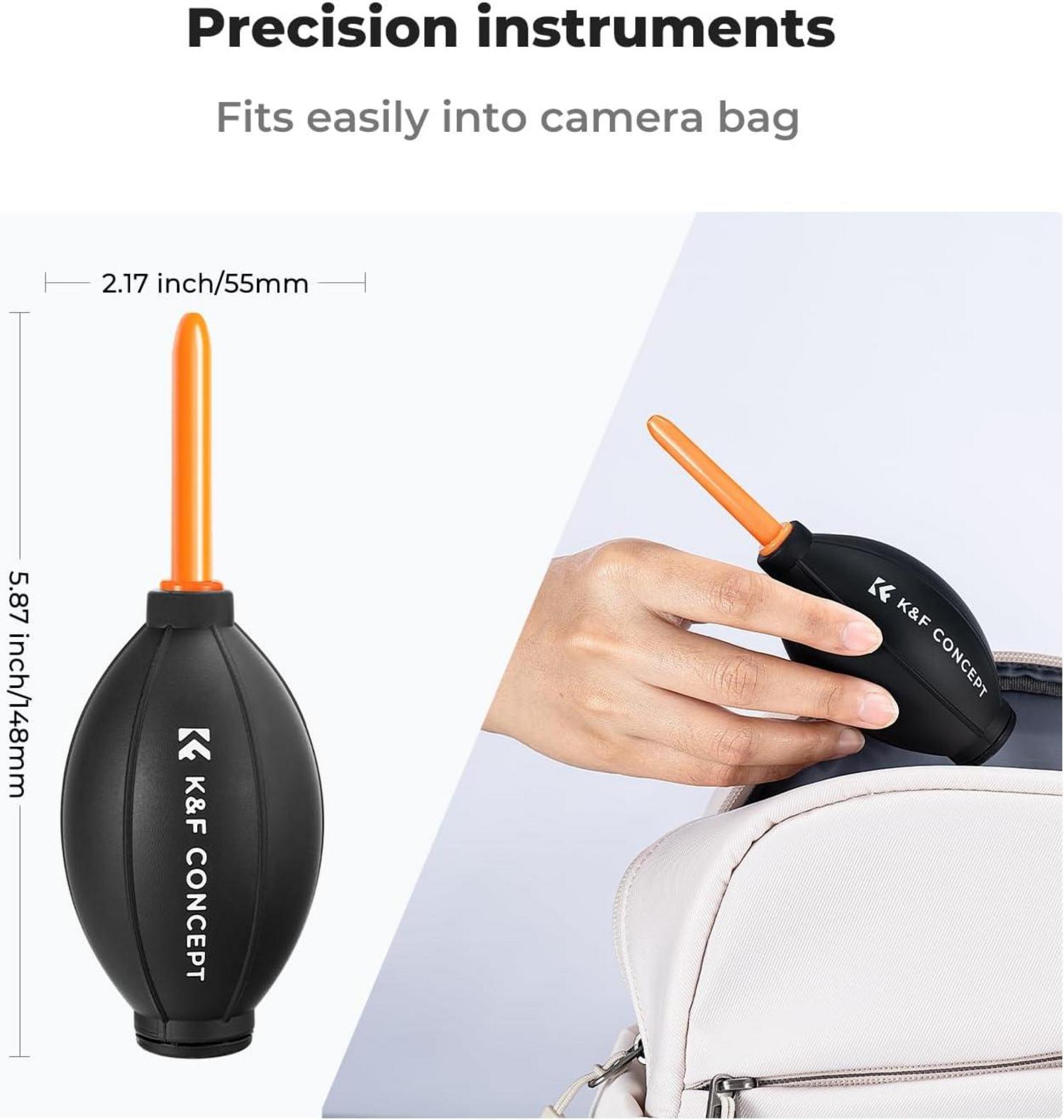 K&F Weichgummi Blasebalg Reinigung mit Silikonspitze für Objektiv Kamera Sensor