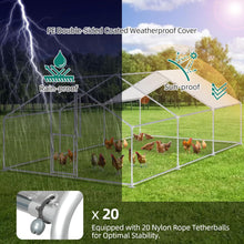 YITAHOME Hühnerstall Freilaufgehege Kaninchen 3x6x2m Silber