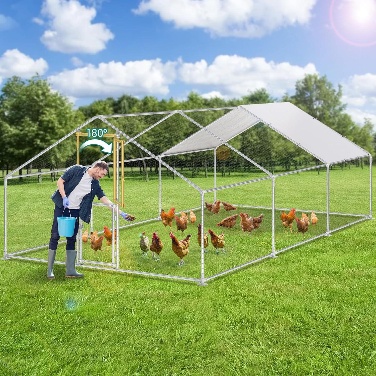 Hühnerstall Freilaufgehege Kaninchen Sicherheitsschloss PE-Farbtuch