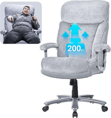 Ergonomischer Gamingstuhl mit maximaler Belastbarkeit 200kg Grau-Samt