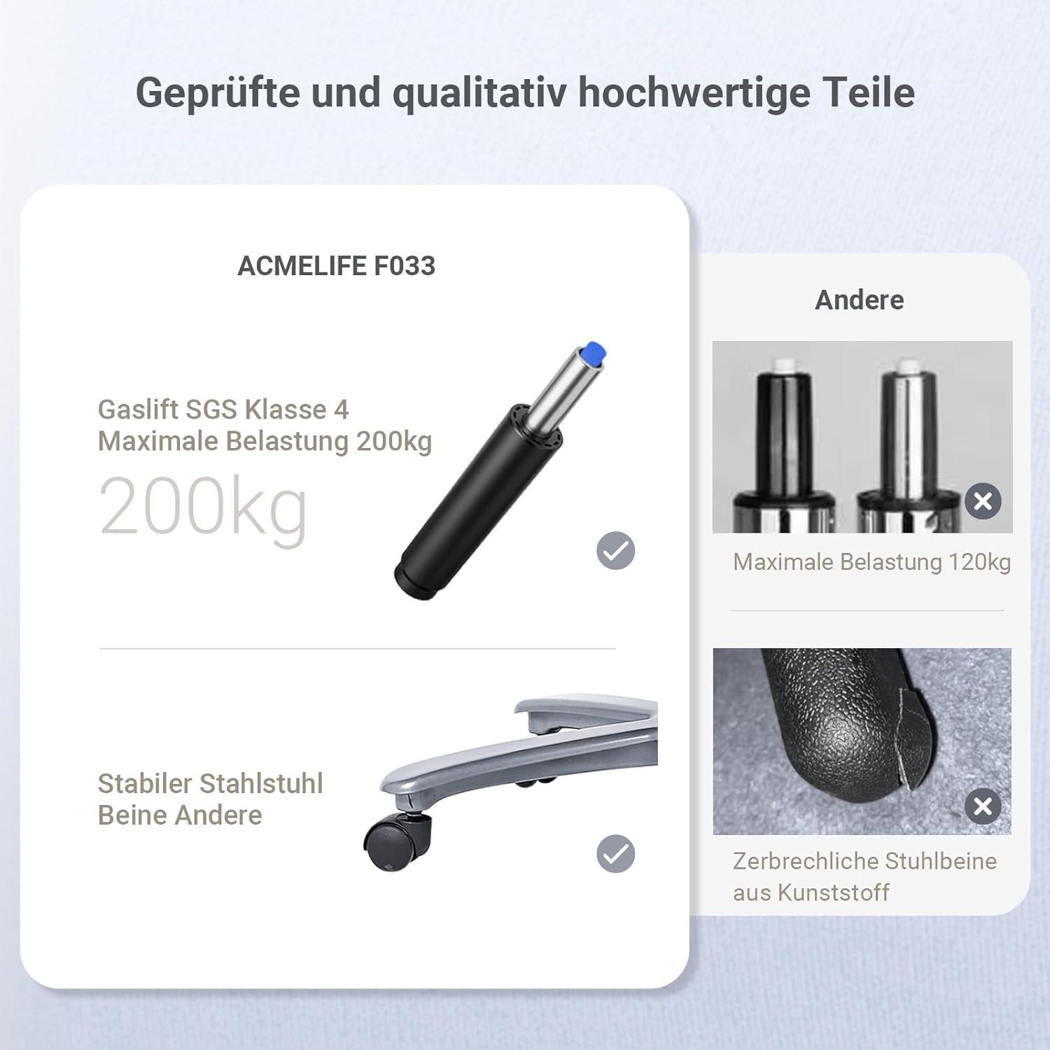 Ergonomischer Gaming Bürostuhl 200kg, Samt, Höhenverst., Drehbar