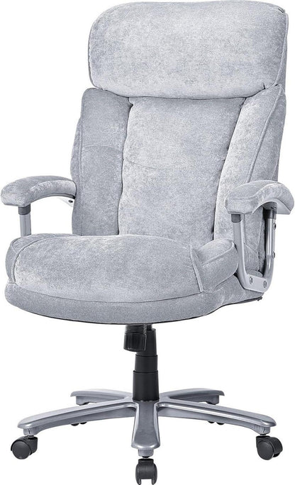 Bürostuhl Drehstuhl Grau Samt Ergonomisch 200kg Belastbarkeit