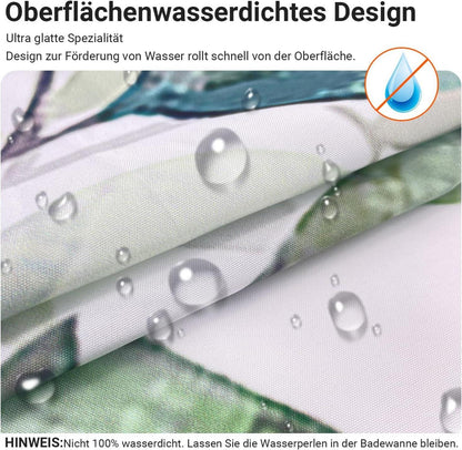 Duschvorhang Blätter Muster 200x200cm Wasserdicht