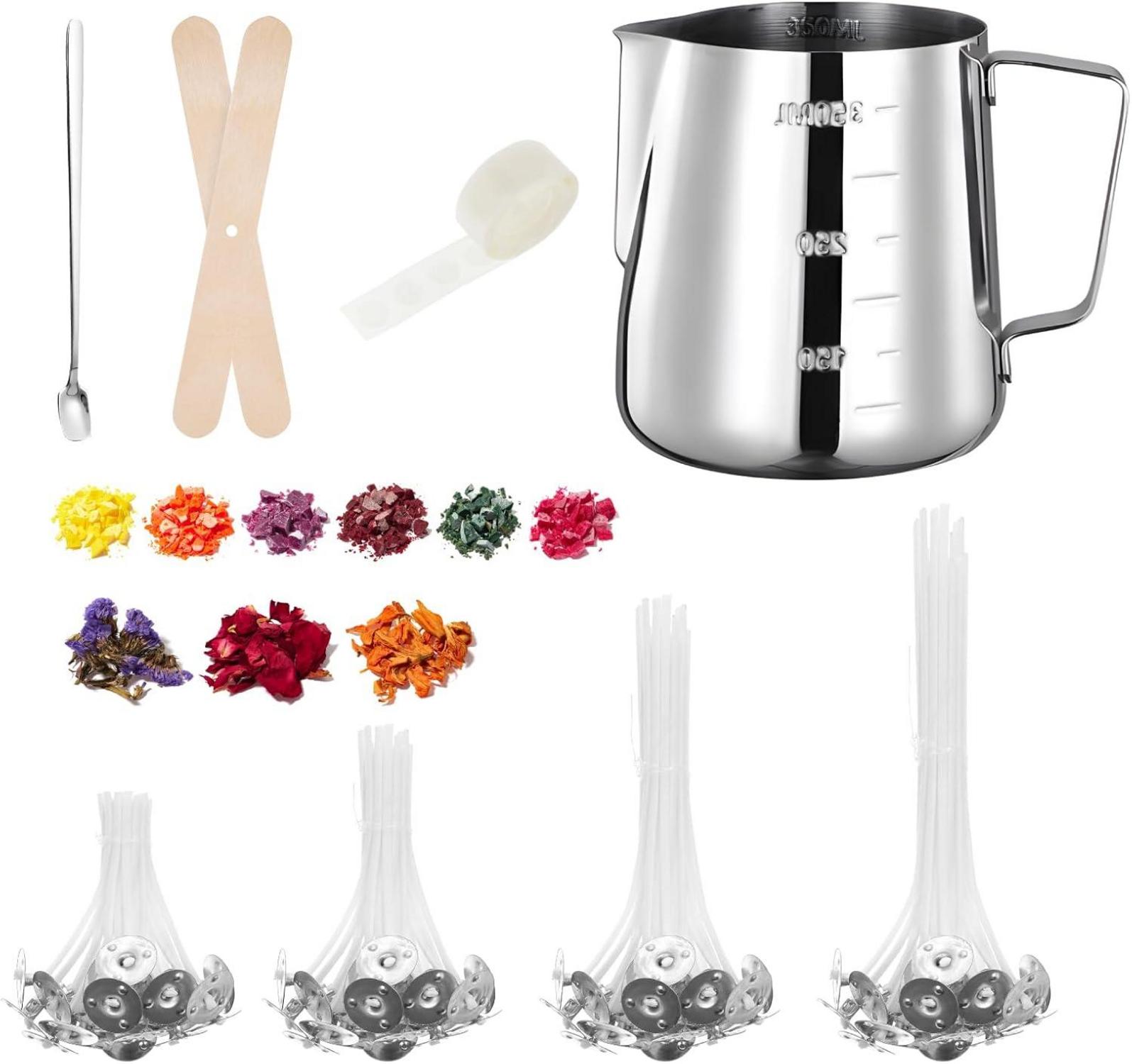 DIY Kerzenherstellungsset mit Edelstahl-Schmelztiegel, 6