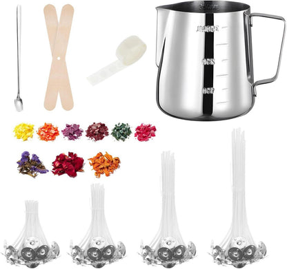 DIY Kerzenherstellungsset mit Edelstahl-Schmelztiegel, 6
