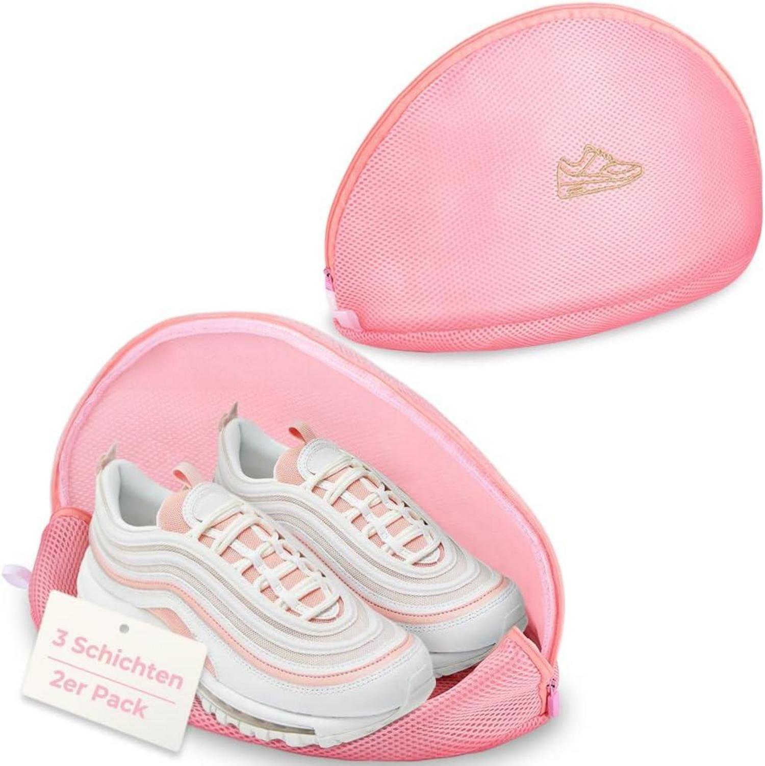 Wäschenetz 2er Pack Rosa Schuhschutz Sneaker Organizer