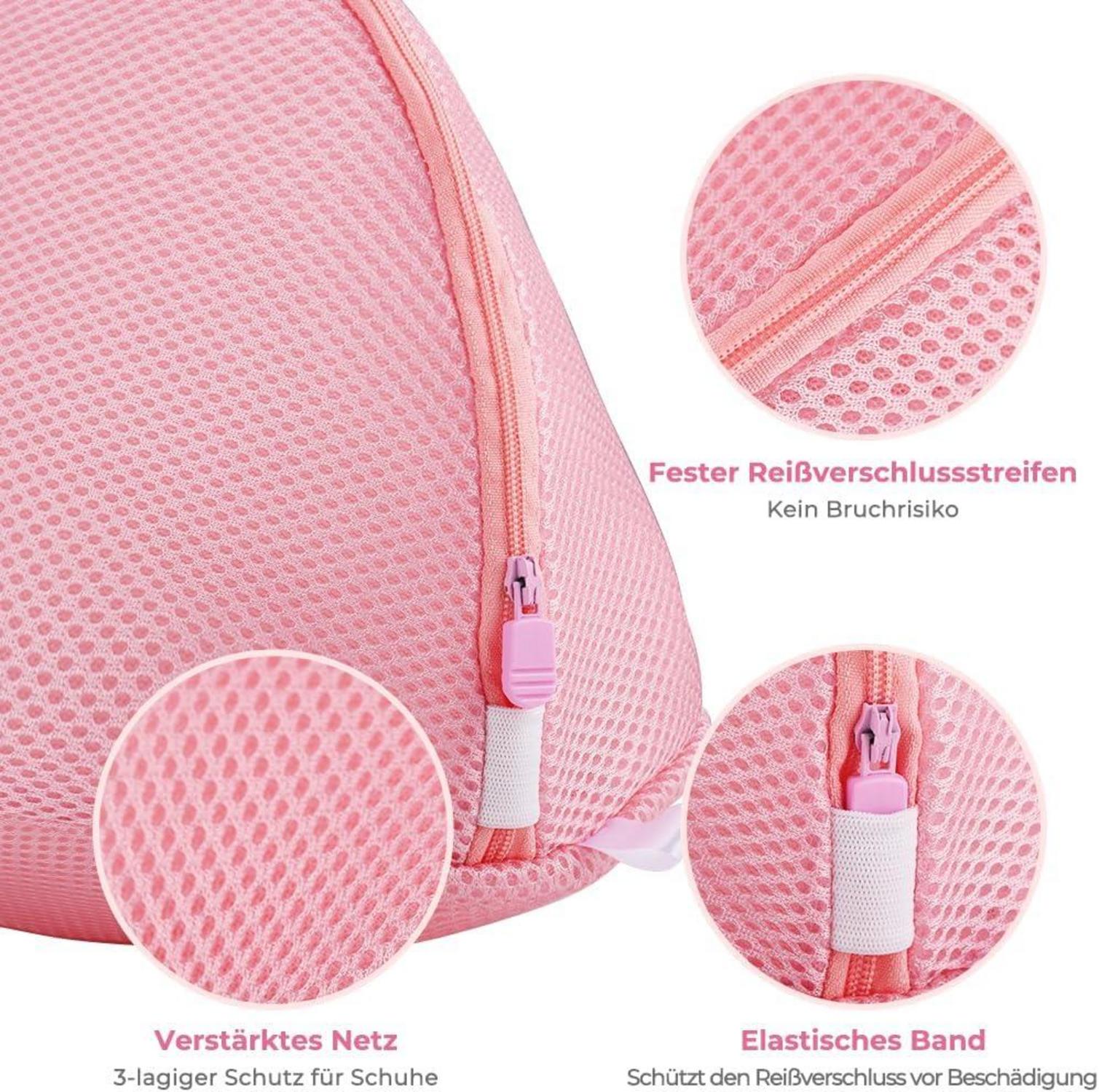 2er Pack Wäschenetz Rosa für Schuhe Multi Schutz