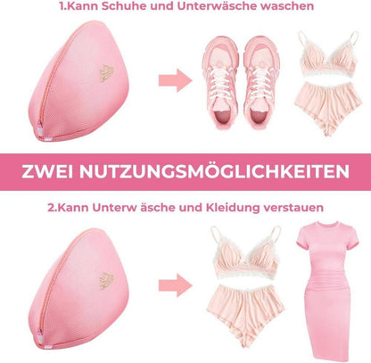 2er Pack Wäschenetz Rosa Schutz Wäschesack für Schuhe Sneaker