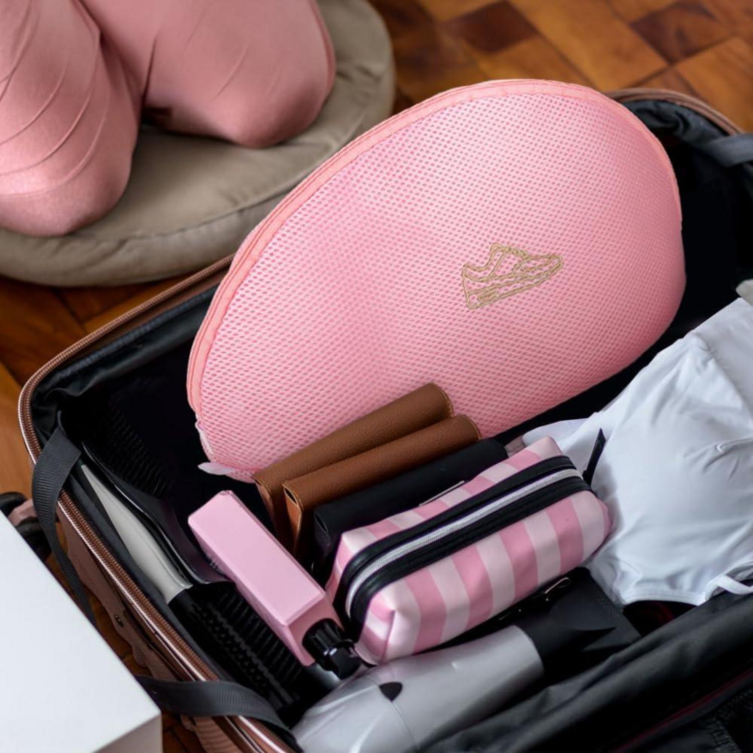 2er Pack Wäschenetz Wäschesack Rosa für Schuhe Sneaker Schutz Organizer