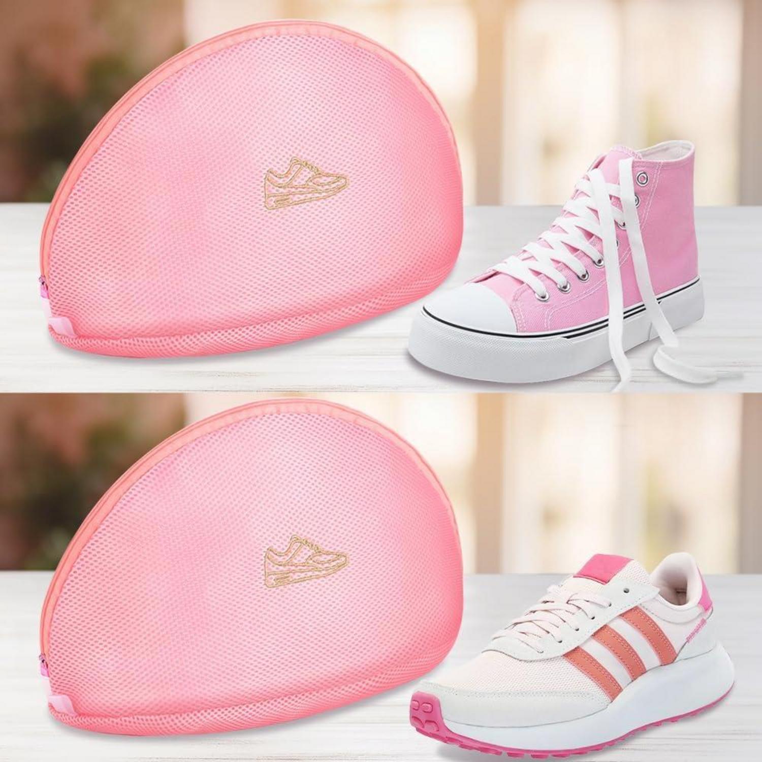 2er Pack Wäschenetz Rosa Schutz Wäschesack für Schuhe Sneaker