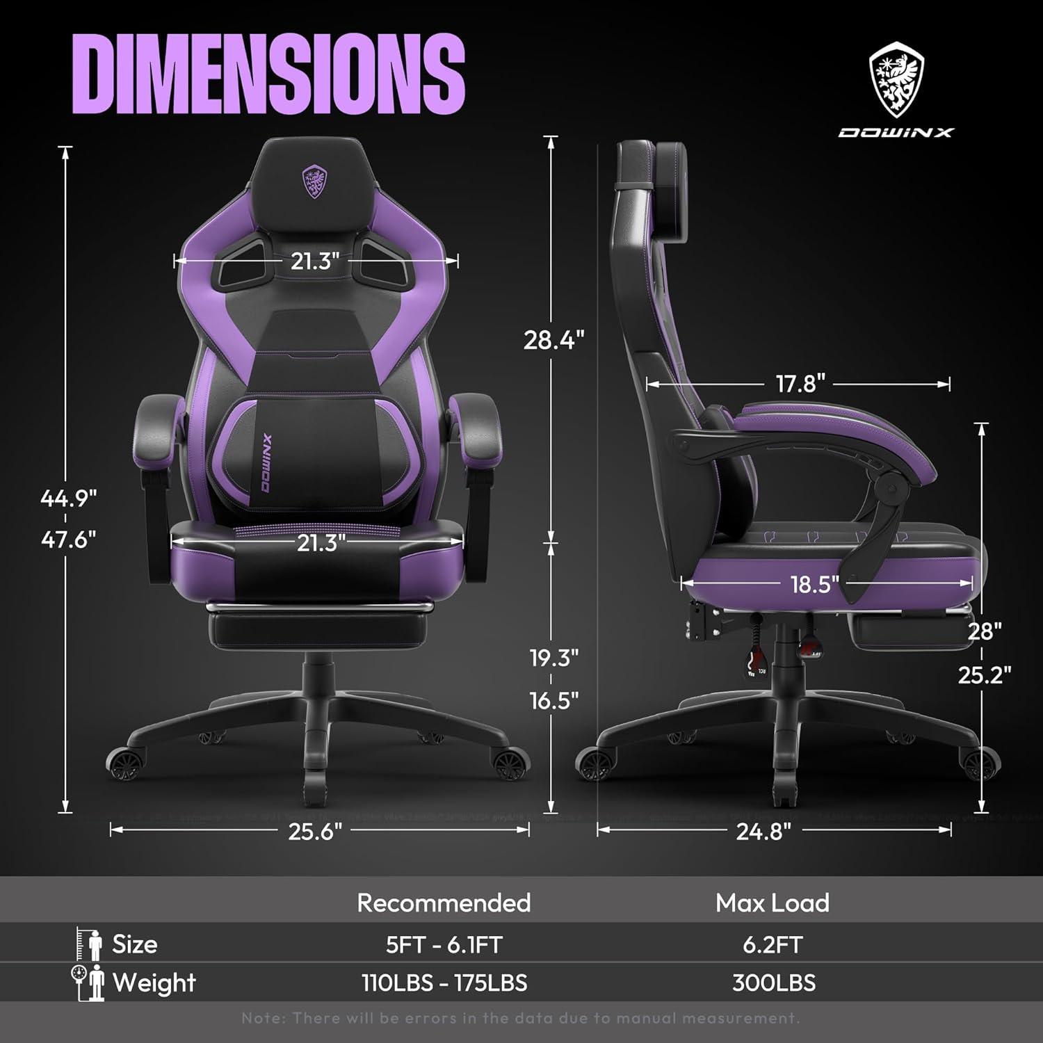 Dowinx Gaming Stuhl für schwere Menschen mit Massage-Funktion