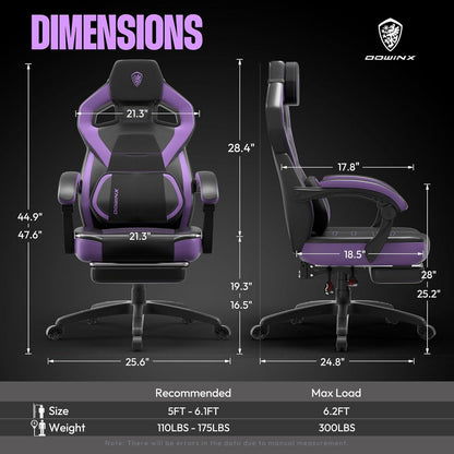 Dowinx Gaming Stuhl für schwere Menschen mit Massage-Funktion