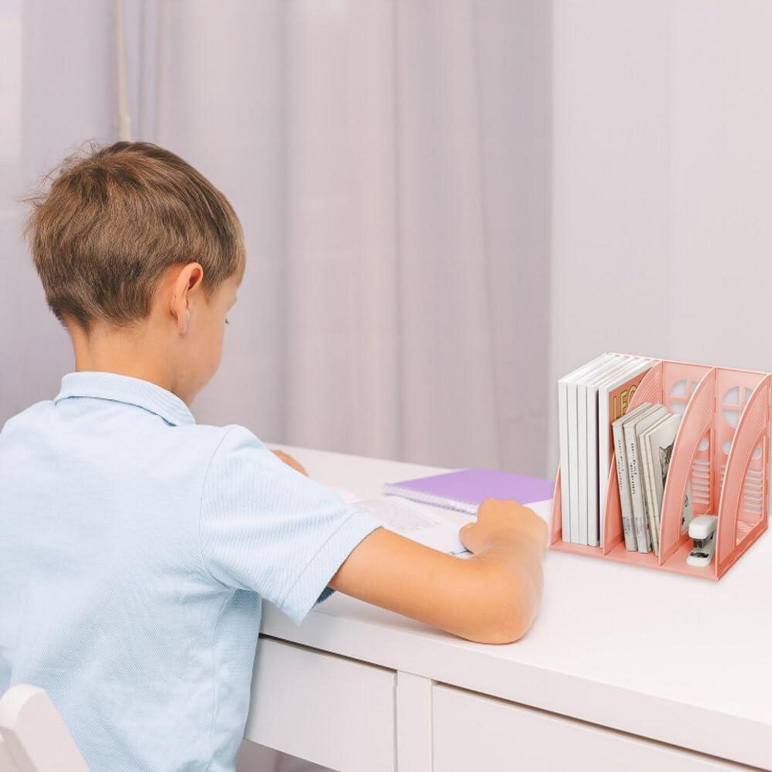 Stehsammler A4 Kunststoff Zeitschriftensammler 3 Fächer Büro Schule