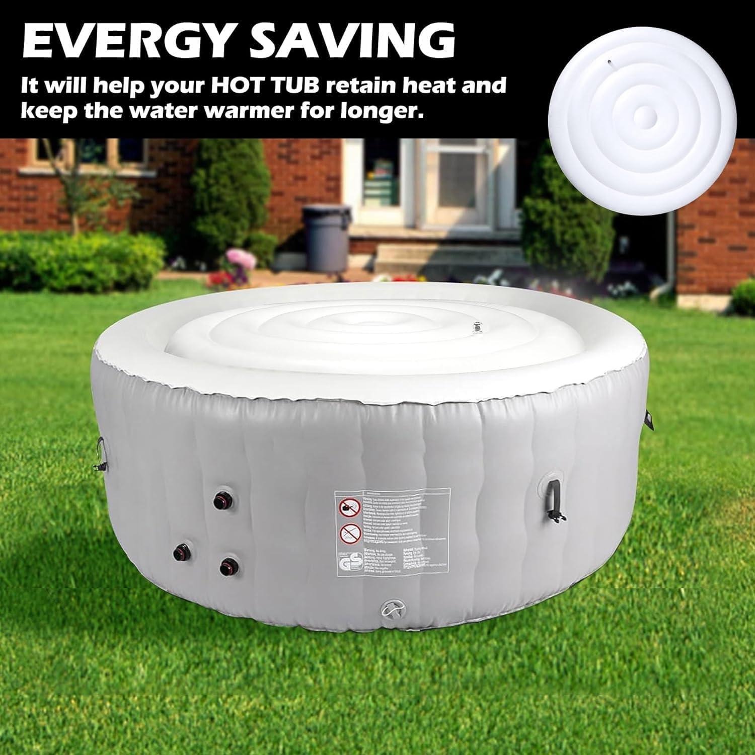 165cm Runde Aufblasbare Whirlpool Thermoabdeckung Outdoor Winterfest