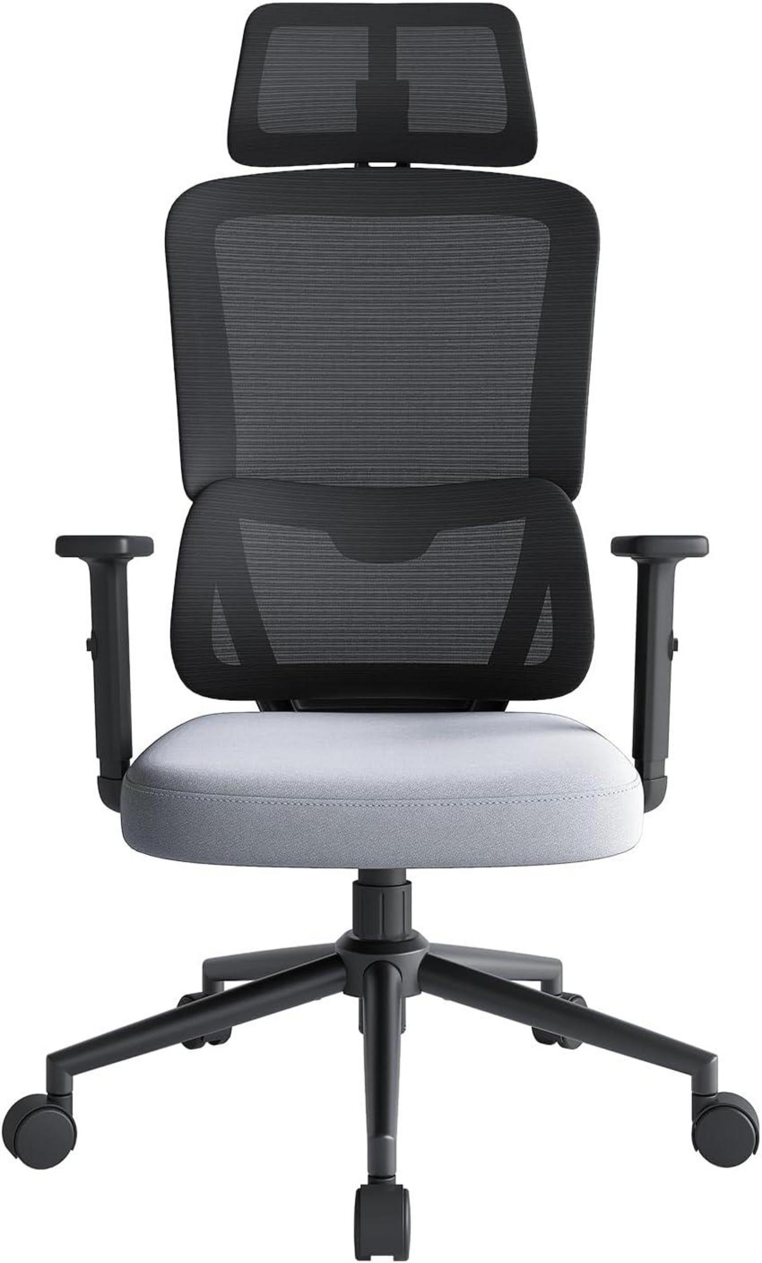 Ergonomischer Bürostuhl mit Automatischer Lordosenstütze, Grau