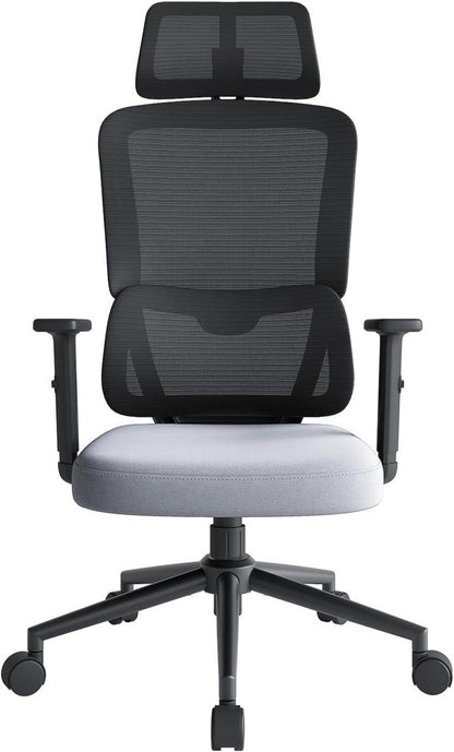 Ergonomischer Bürostuhl mit Automatischer Lordosenstütze, Grau
