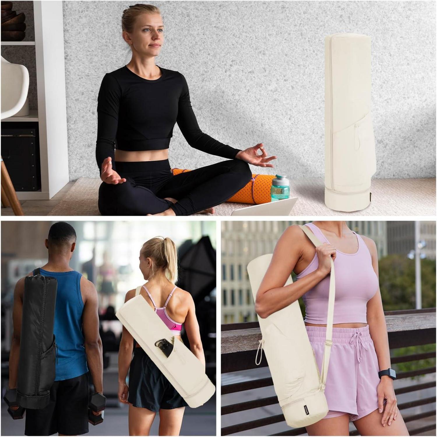 Yogatasche Damen mit Nassfach Flaschentasche Schultergurt Gym Yoga