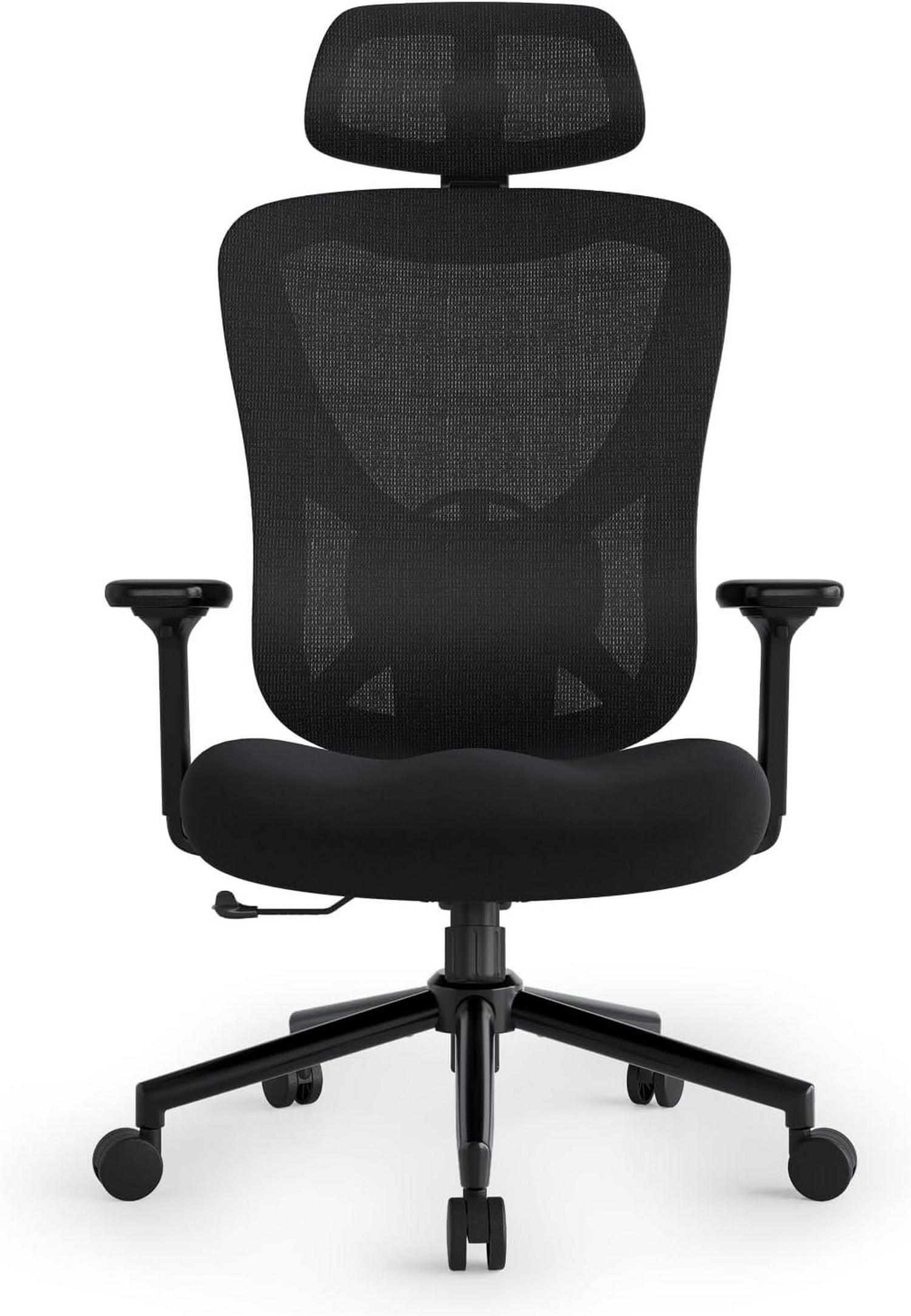 Ergonomischer Gaming Bürostuhl Hochklappbar 150KG Belastbar Schwarz