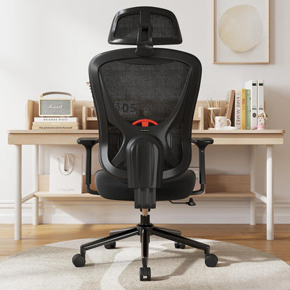 Hochklappbarer ergonomischer Schreibtischstuhl mit