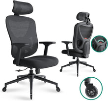 Ergonomischer Bürostuhl mit 3D-Lendenwirbelstütze & verstellbarer