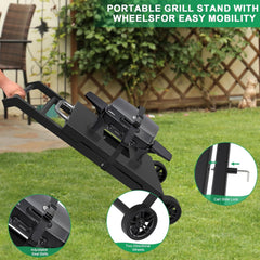 Grilltisch Trolley für Enders Urban Serie Gasgrills, Klappbarer BBQ Servierwagen, Outdoor Beistelltisch Camping