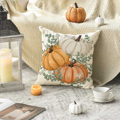 Artoid Orange Kürbisse Herbst Kissenbezüge 2er Set 45x45cm