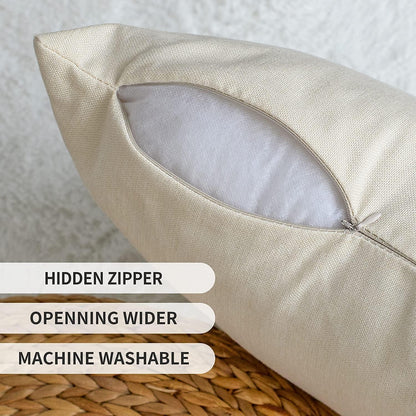 Kissenbezüge 4er Set 45x45 cm Wildtiere Deko Beige